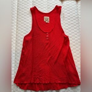Evereve brand Chaser Vibrant Red Textured Tank Top